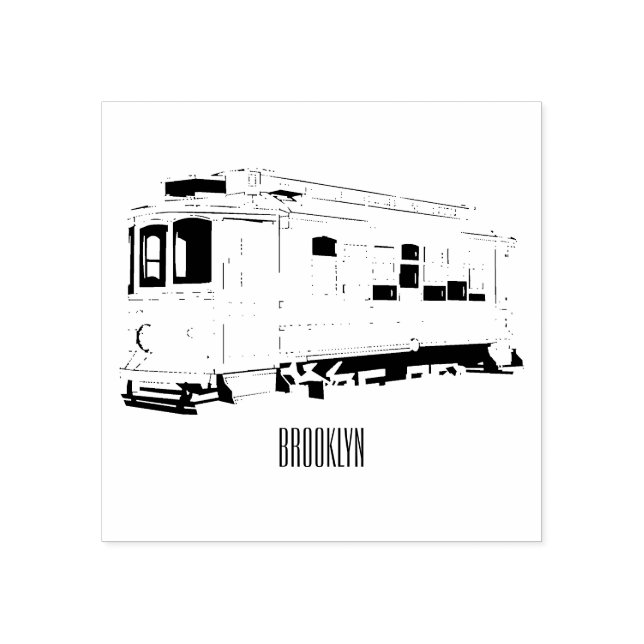 Tecknad för matningsvagn stämpel (Tryck)