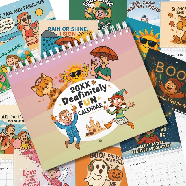 Tecknad för medvetenhet om Quirky-Döv Kalender (Skapare uppladdad)