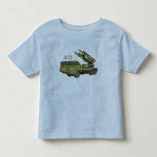 Tecknad för militär missil lastbil t shirt