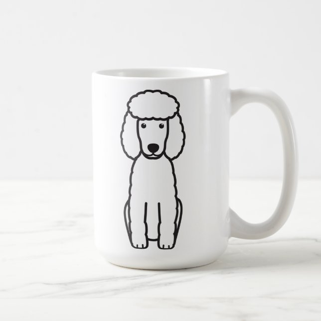 Tecknad för miniatyrpudelhund kaffemugg (Höger)