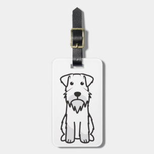 Tecknad för miniatyrSchnauzerhund Bagagebricka