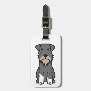 Tecknad för miniatyrSchnauzerhund Bagagebricka