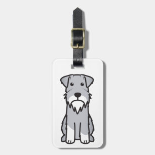 Tecknad för miniatyrSchnauzerhund Bagagebricka