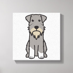 Tecknad för miniatyrSchnauzerhund Canvastryck