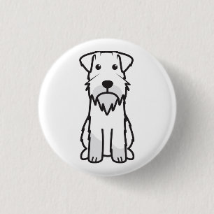 Tecknad för miniatyrSchnauzerhund Knapp