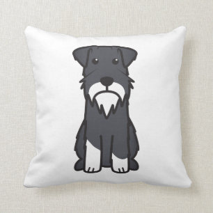 Tecknad för miniatyrSchnauzerhund Kudde