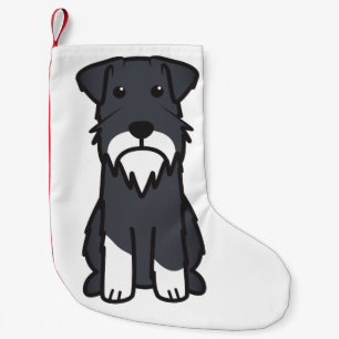 Tecknad för miniatyrSchnauzerhund Liten Julstrumpa