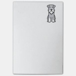 Tecknad för miniatyrSchnauzerhund Post-it Block