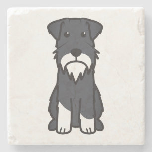 Tecknad för miniatyrSchnauzerhund Stenunderlägg
