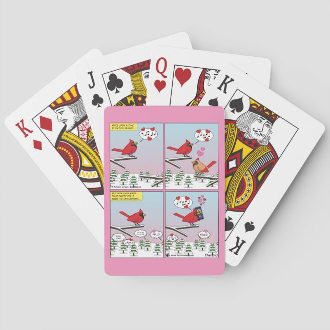Tecknad för moderna fågelmätare casinokort (Baksidan)