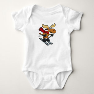tecknad för moose skier välj bakgrund färg t shirt
