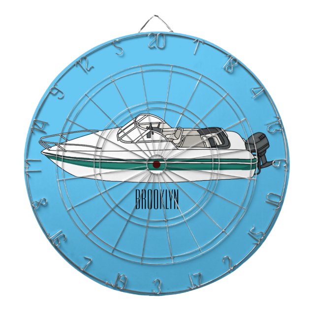 Tecknad för motorbåtar darttavla (Framsidan)