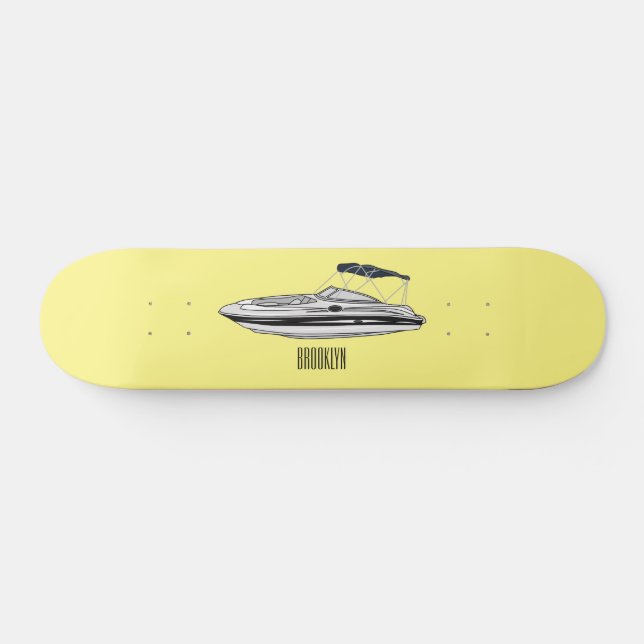 Tecknad för motorbåtar mini skateboard bräda 18,5 cm (Horz)