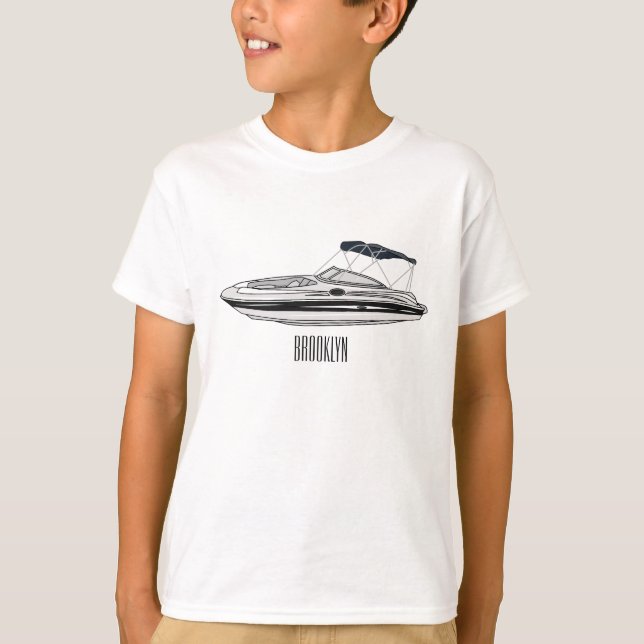 Tecknad för motorbåtar t shirt (Framsida)