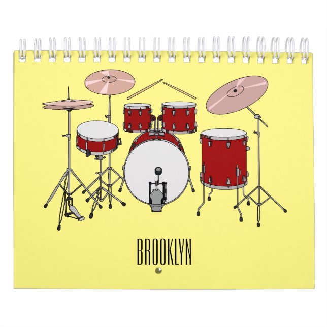 Tecknad för musikinstrument kalender (Omslag)