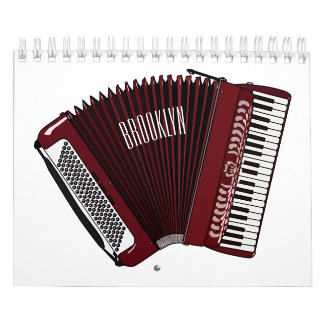 Tecknad för musikinstrument kalender (Omslag)