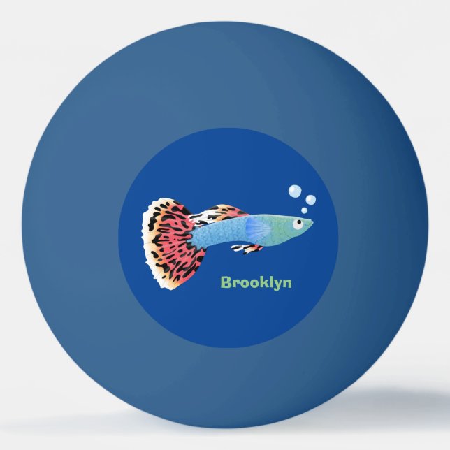 Tecknad för nordisk  av pigmenterad fisk i Cute fi Pingisboll (Framsidan)