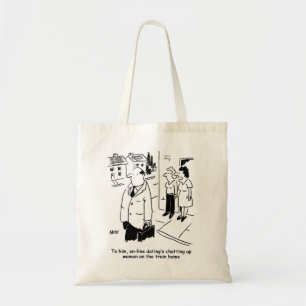 Tecknad för online Dating. Funny Bag Tygkasse