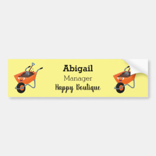 Tecknad för orange av kåpa i i Cute lycklig Bildekal