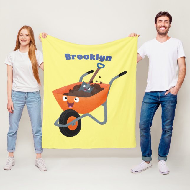 Tecknad för orange av kåpa i  i Cute lycklig Fleecefilt (På plats)