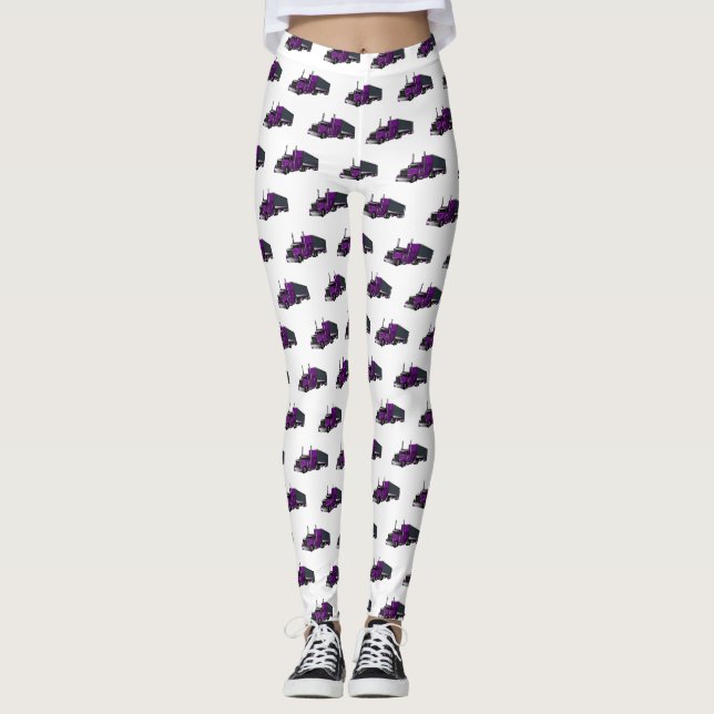 Tecknad för påhängsvagn lastbil leggings (Framsida)
