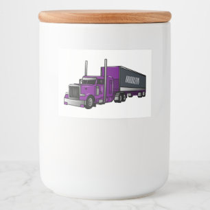 Tecknad för påhängsvagn lastbil mat etiketter