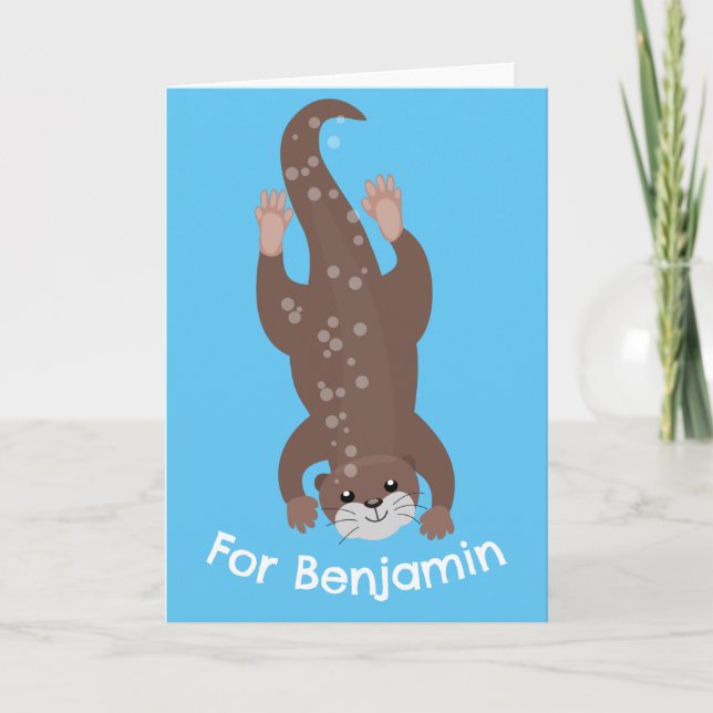 Tecknad för personlig av matsmältningsstråle kort (Framsida)