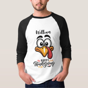Tecknad för Personligen Ansikte i Turkiet T Shirt