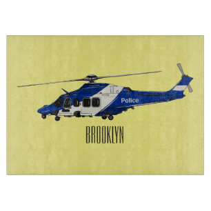 Tecknad för polishelikopter