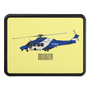 Tecknad för polishelikopter dragkroksskydd