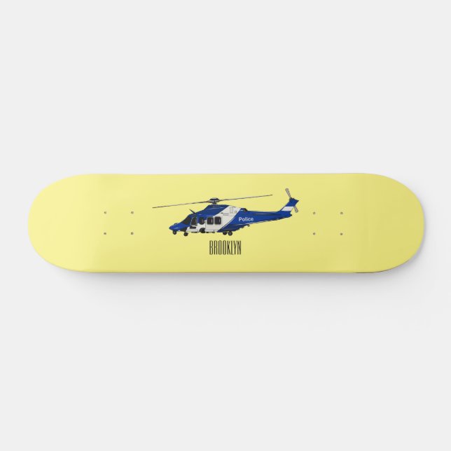 Tecknad för polishelikopter mini skateboard bräda 18,5 cm (Horz)