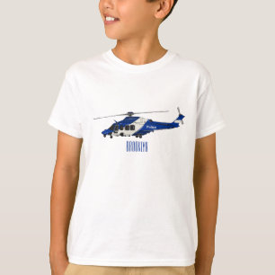 Tecknad för polishelikopter t shirt