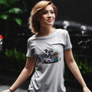 Tecknad för poliskort t shirt