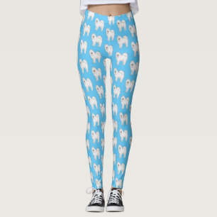 Tecknad för provsmakad hund leggings