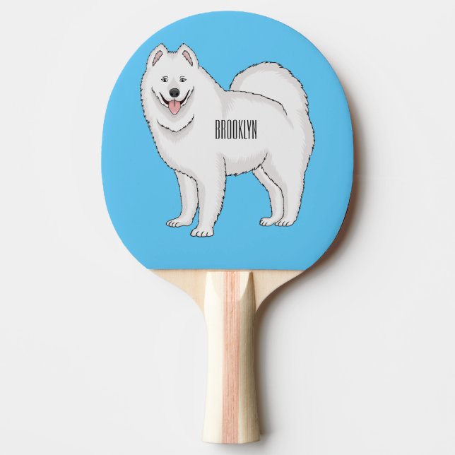 Tecknad för provsmakad hund pingisracket (Framsidan)