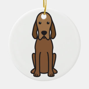 Tecknad för Redbone Coonhoundhund Julgransprydnad Keramik
