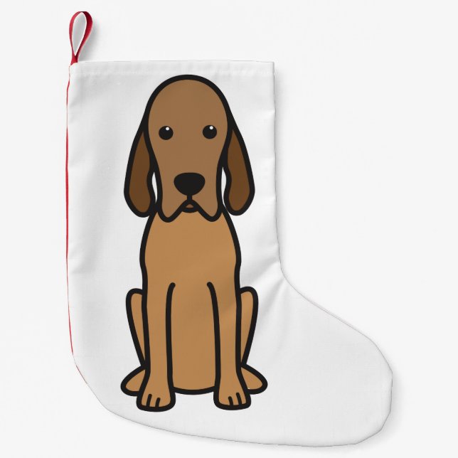 Tecknad för Redbone Coonhoundhund Liten Julstrumpa (Framsidan)