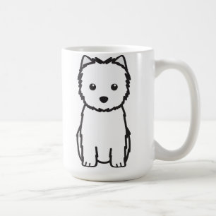 Tecknad för röseTerrierhund Kaffemugg