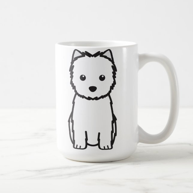 Tecknad för röseTerrierhund Kaffemugg (Höger)