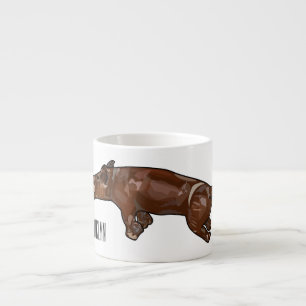 tecknad för rost/rost i gris espressomugg