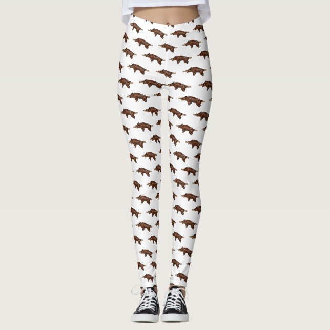 tecknad för rost/rost i gris leggings (Framsida)