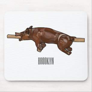 tecknad för rost/rost i gris musmatta