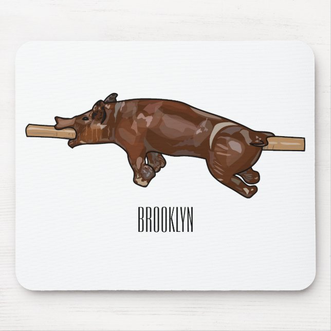 tecknad för rost/rost i gris musmatta (Framsidan)