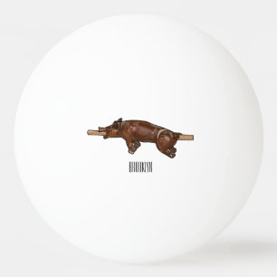 tecknad för rost/rost i gris pingisboll