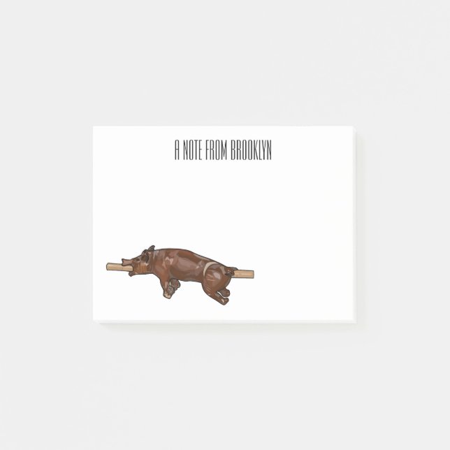 tecknad för rost/rost i gris post-it block (Framsida)