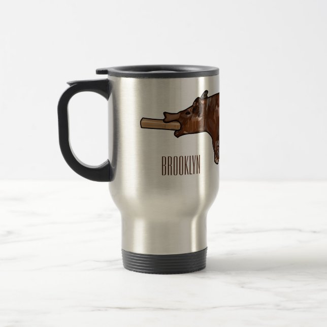 tecknad för rost/rost i gris resemugg (Vänster)