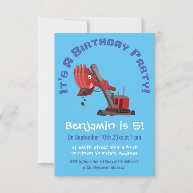 Tecknad för rött ljus för ångavskiljare inbjudningar (Framsida)