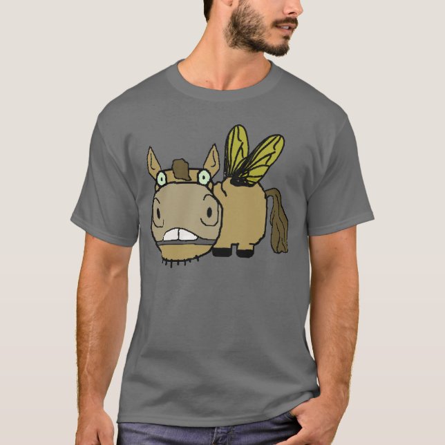 Tecknad för Schnozzle hästHorsefly Tee Shirt (Framsida)