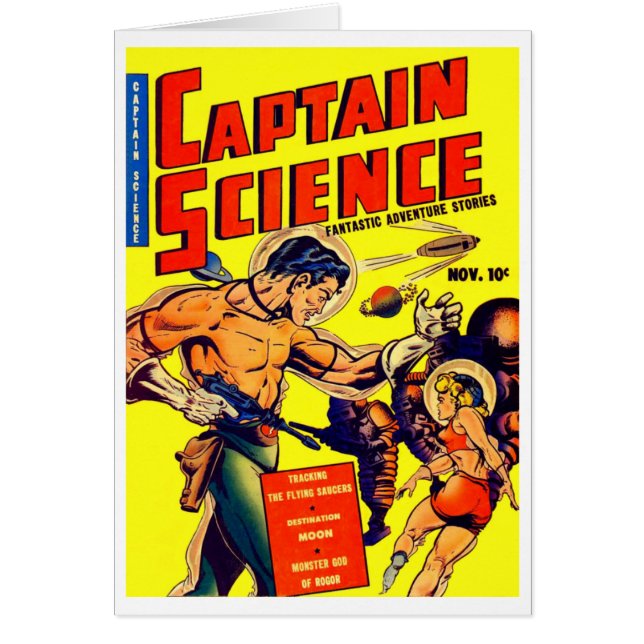 Tecknad för science fiction för OBS kort (Framsidan)