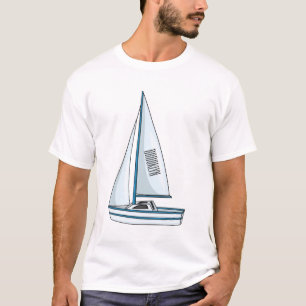 Tecknad för segelbåt t shirt
